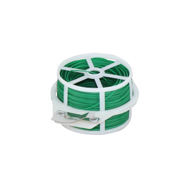ProFlora® Bindedraht Kunststoff ummantelt 20m Rolle mit Cutter im Spender