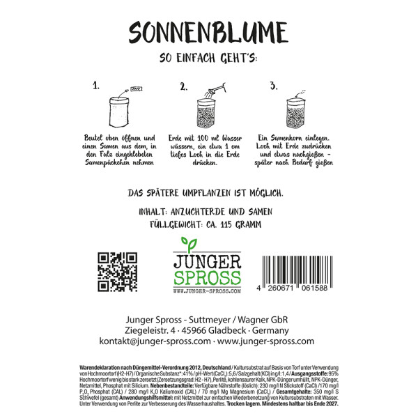 Meine erste Sonnenblume (Sonnenblume)