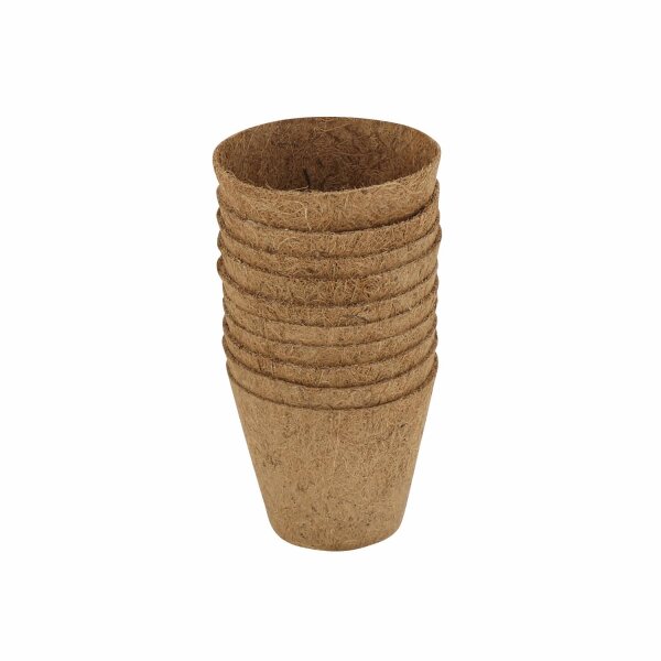 ProFlora® Kokosfaser Pflanztopf Anzuchttopf 200ml rund 8,5cm x 7,2cm x 5,5cm 10 Stück