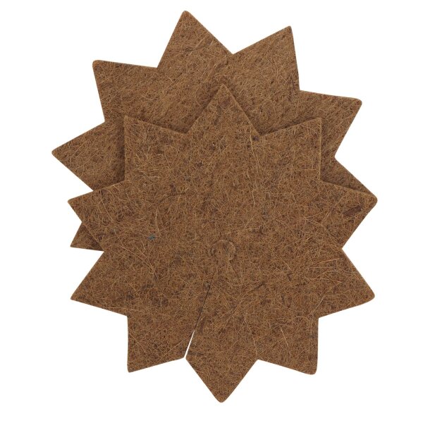 ProFlora® Kokosfaser Mulchscheibe Topfabdeckung Stern Ø 37cm natur 1 Stück